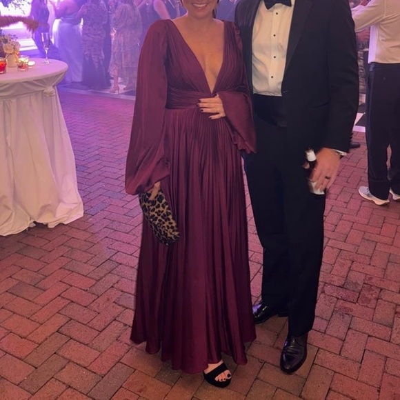 MAC DUGGAL Pleated Charmeuse Gown 6 - Picture 3 of 13